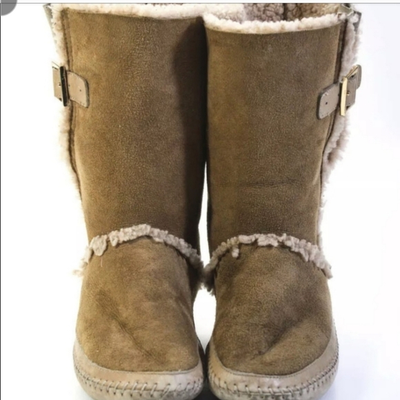 Tory Burch Suede Round Toe Mid Calf Boots women's 10 - Picture 3 of 6